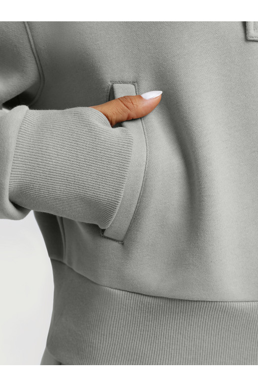 Сірий жіночий утеплений спортивний костюм GVS Urban Warm