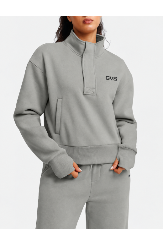 Сірий жіночий утеплений спортивний костюм GVS Urban Warm