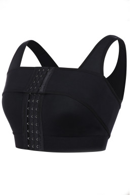 Компрессионный бюстгалтер на крючках +послеоперационный бандажный пояс MT190187 цвет черный