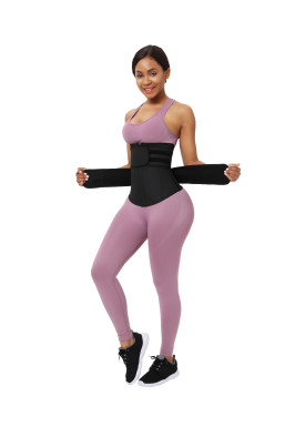 Жіночий коригуючий пояс-корсет подвійної фіксації Waist Control — German Volf, чорний