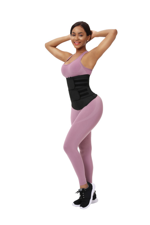 Чорний жіночий пояс-корсет Waist Control із подвійною фіксацією