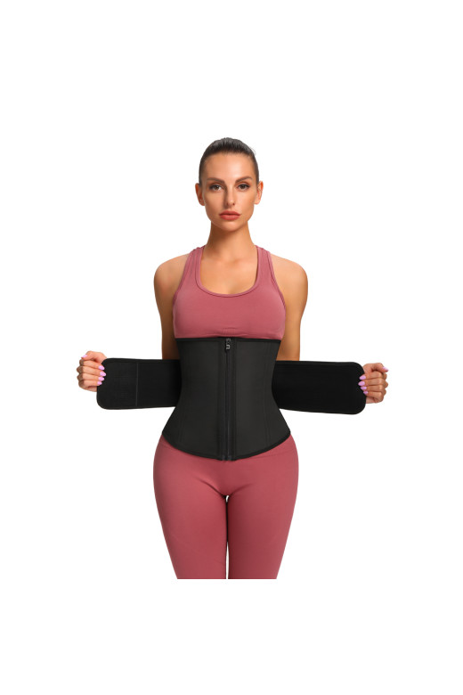 Чорний коригувальний пояс для талії Waist Trainer Sculpt