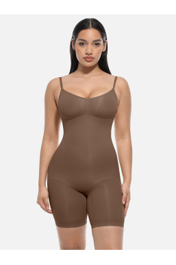 Комбінезон-боді коригуючий однотонний, кавовий MT200277-BN5