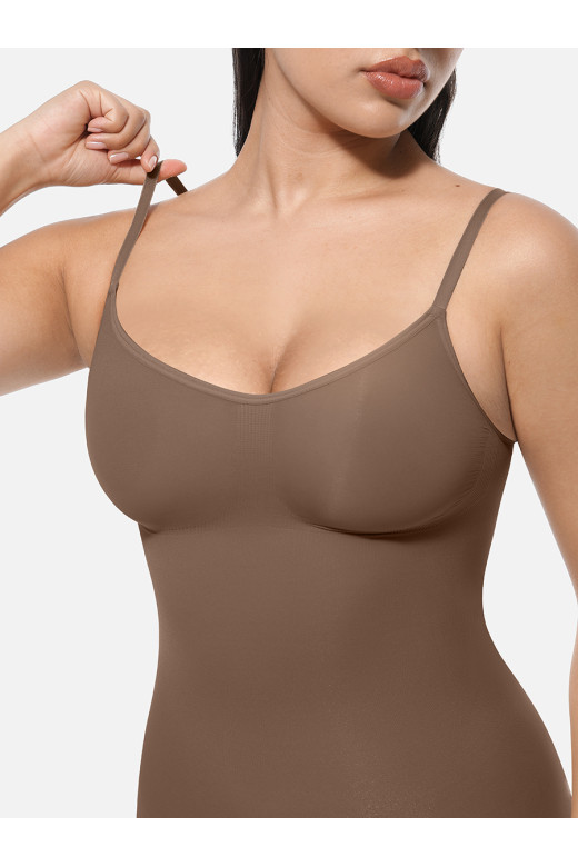 Комбінезон-боді коригуючий однотонний, кавовий MT200277-BN5