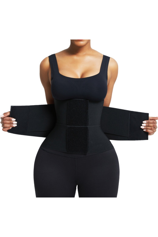Чорний жіночий коригуючий пояс-корсет Waist Sculpt