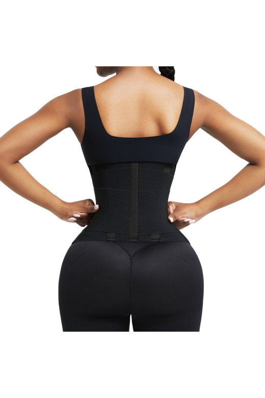 Чорний жіночий коригуючий пояс-корсет Waist Sculpt