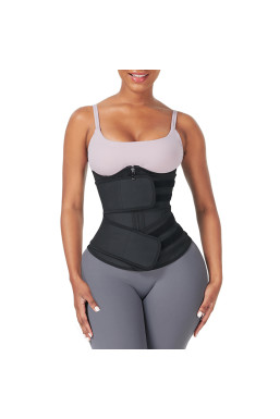 Жіночий коригуючий корсет Waist Sculpt з латексними вставками та подвійною фіксацією — German Volf, чорний.