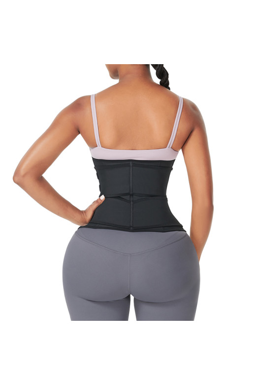 Чорний жіночий коригуючий корсет Waist Sculpt із подвійною фіксацією Чорний жіночий коригуючий корсет Waist Sculpt із подвійною фіксацією