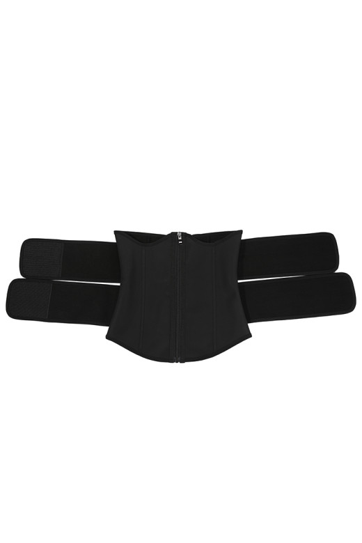 Чорний жіночий коригуючий корсет Waist Sculpt із подвійною фіксацією Чорний жіночий коригуючий корсет Waist Sculpt із подвійною фіксацією