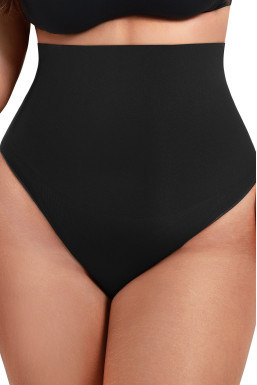 Високі коригуючі трусики з посиленим контролем зони живота, колыр чорний