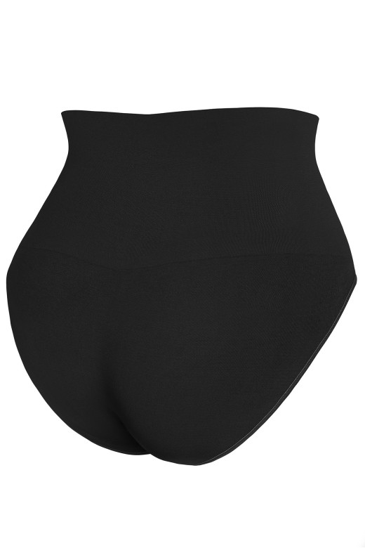Высокие  корректирующие трусики с усиленным контролем зоны живота, цвет черный