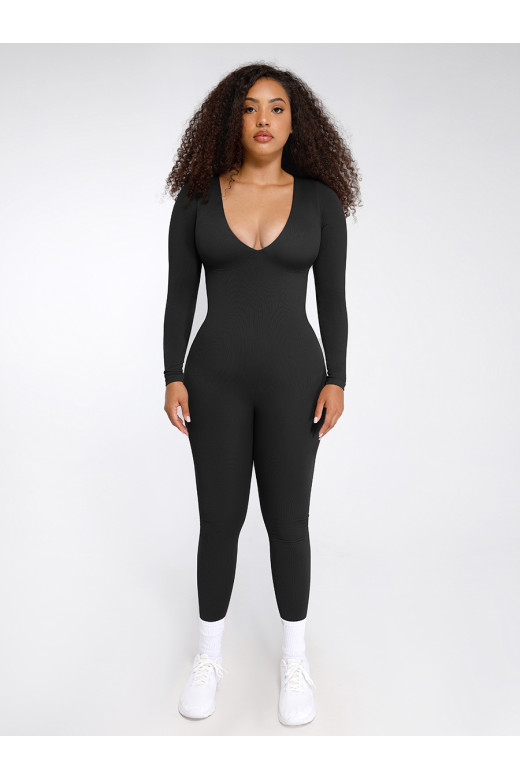 Комбинезон с длинными рукавами, поддержкой груди и коррекцией живота и боков – German Volf