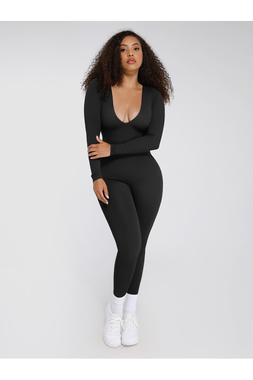 Комбинезон с длинными рукавами, поддержкой груди и коррекцией живота и боков – German Volf