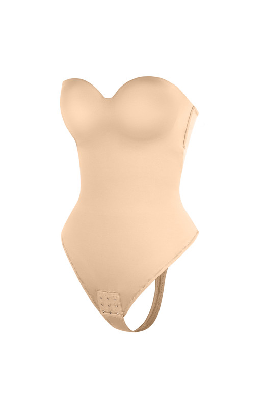 Боді однотонний, колір нюдовий MT240054-SK1