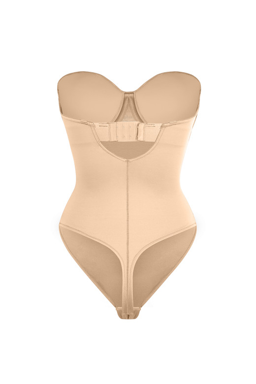 Боді однотонний, колір нюдовий MT240054-SK1