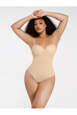 Боді однотонний, колір нюдовий MT240054-SK1