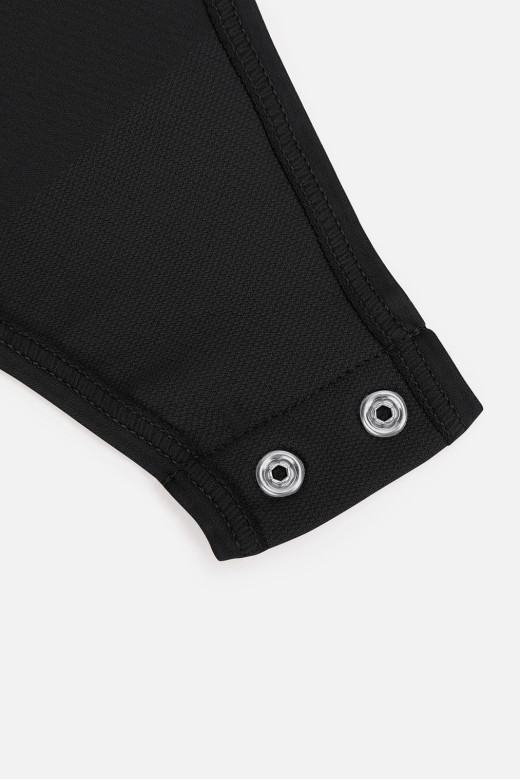 Чорне коригуюче боді з глибоким вирізом на спині GERMAN VOLF