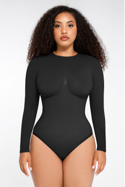 Боді корегуюче з поглибленим вирізом на спинці, чорний