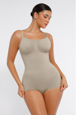 Коригуючий комбінезон- боді з утяжкою на регульованих бретелях, сірий