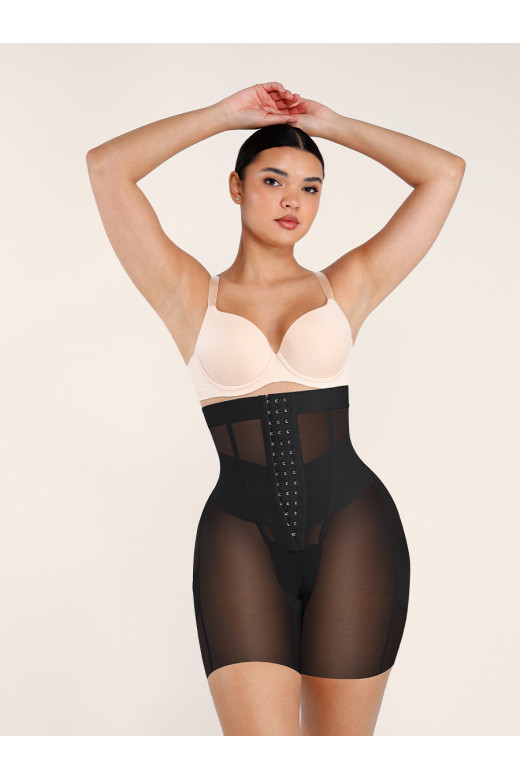 Черные корректирующие шорты с высокой талией Hourglass Sculpt