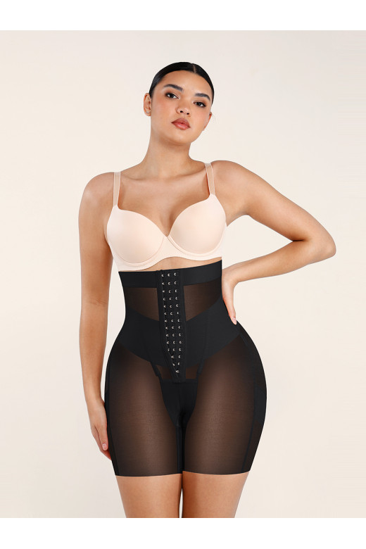Черные корректирующие шорты с высокой талией Hourglass Sculpt