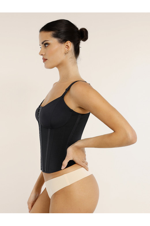 Черный женский корректирующий корсет Shape Control с регулируемыми бретелями