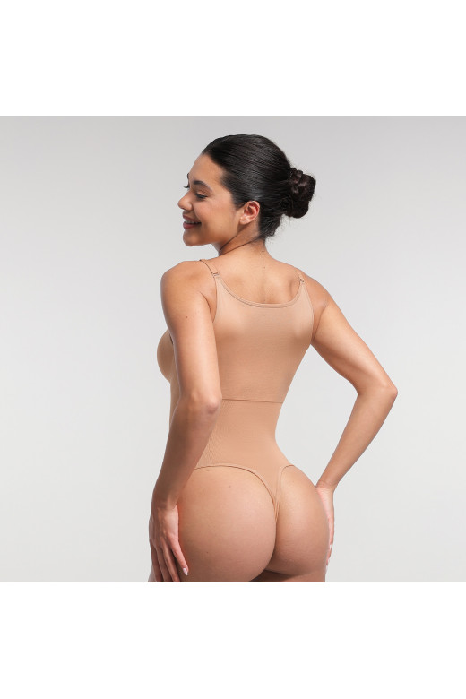Боді коригуючий на бретелях, нюдовий MT250073-SK3