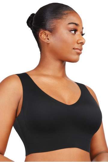 Топ бюстгальтер со встроенными чашками черный