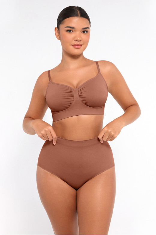 Бра без кісточок з підтримкою грудей, темний нюд