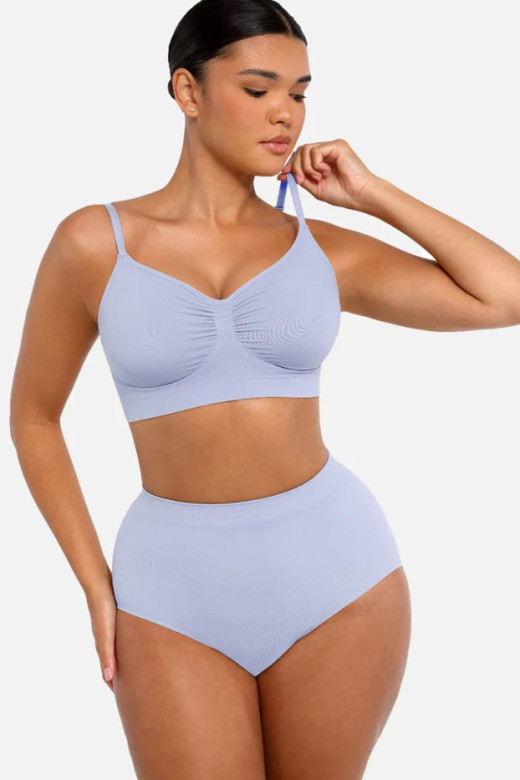 Бра без кісточок з підтримкою грудей, блакитний