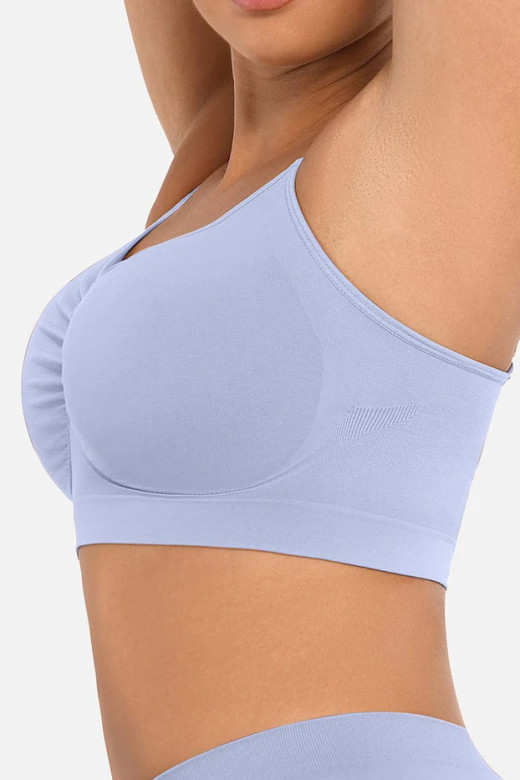 Бра без кісточок з підтримкою грудей, блакитний