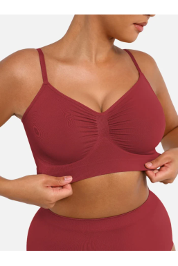 Топ-бра без кісточок з підтримкою грудей, бордовий