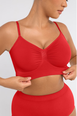 Топ-бра без кісточок з підтримкою грудей, червоний