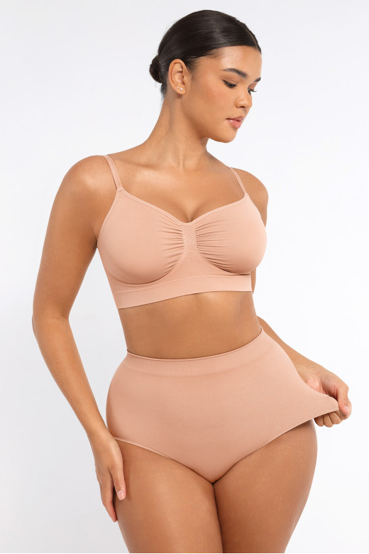 Бра без кісточок з підтримкою грудей, нюд