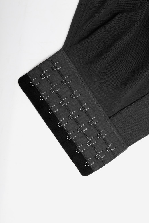 Бюстгалтер із застібкою на гачках попереду, колір чорний