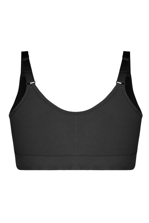 Бюстгалтер із застібкою на гачках попереду, колір чорний