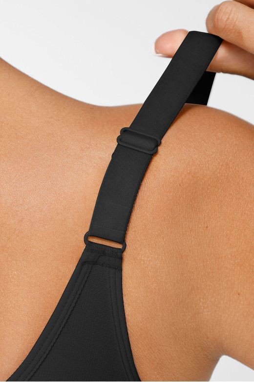 Бюстгалтер із застібкою на гачках попереду, колір чорний