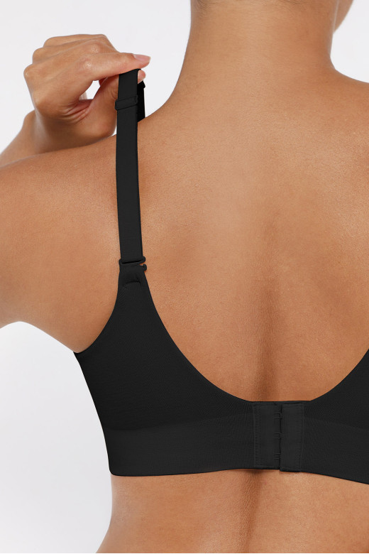 Бюстгалтер-топ із вбудованими чашками, чорний