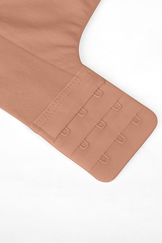 Бюстгальтер-топ со встроенными чашками, цвет темный нюд