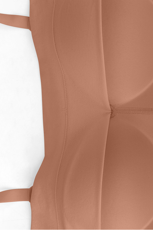 Бюстгальтер-топ со встроенными чашками, цвет темный нюд