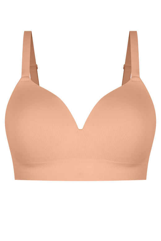 Бюстгалтер -топ со встроенными чашками, цвет светлый нюд