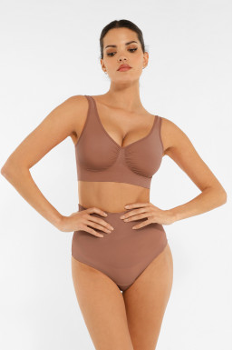 Корекційний топ із підтримкою грудей, світло-коричневий