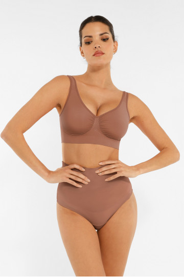 Корекційний топ із підтримкою грудей, світло-коричневий