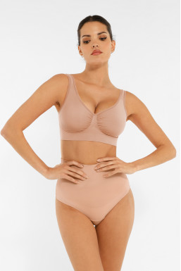 Корекційний топ із підтримкою грудей, темно-нюдовий