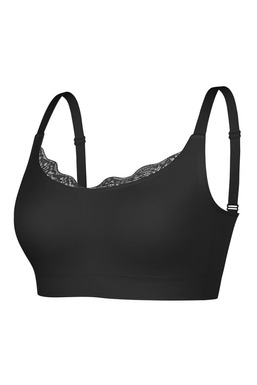 Топ підтримуючий коригуючий з регульованими бретелями та ажурною вставкою від German Volf