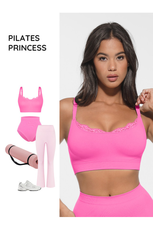 Топ підтримуючий коригуючий з регульованими бретелями та ажурною вставкою від German Volf