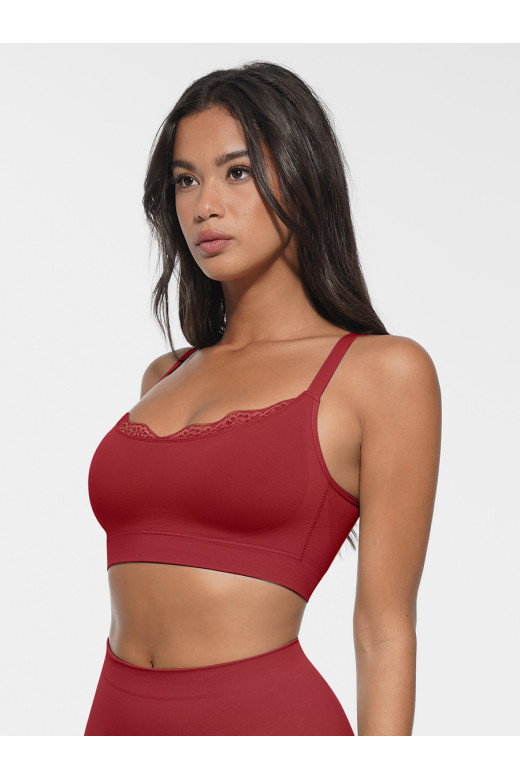 Топ підтримуючий коригуючий з регульованими бретелями та ажурною вставкою від German Volf