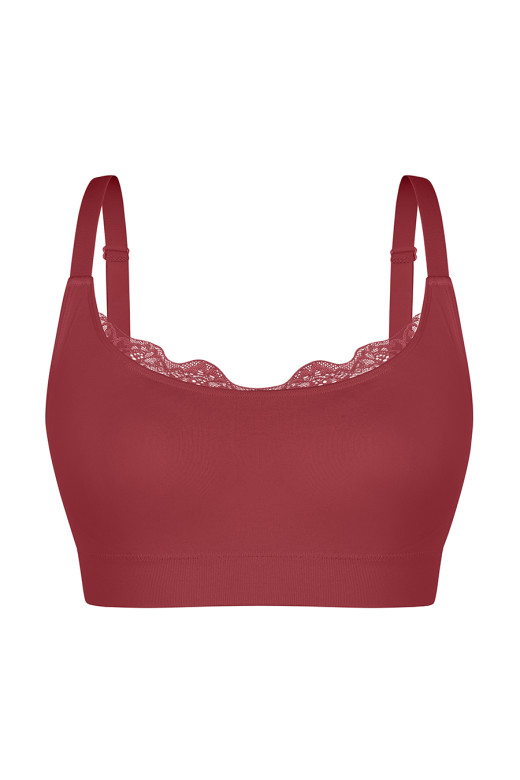 Топ підтримуючий коригуючий з регульованими бретелями та ажурною вставкою від German Volf