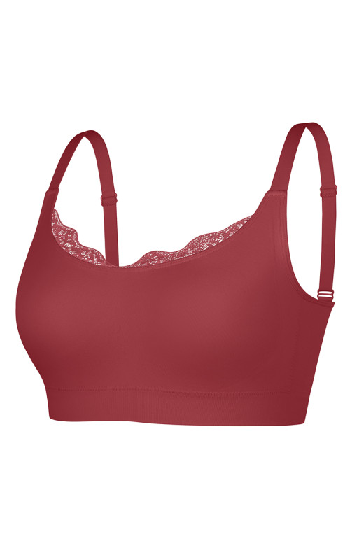 Топ підтримуючий коригуючий з регульованими бретелями та ажурною вставкою від German Volf