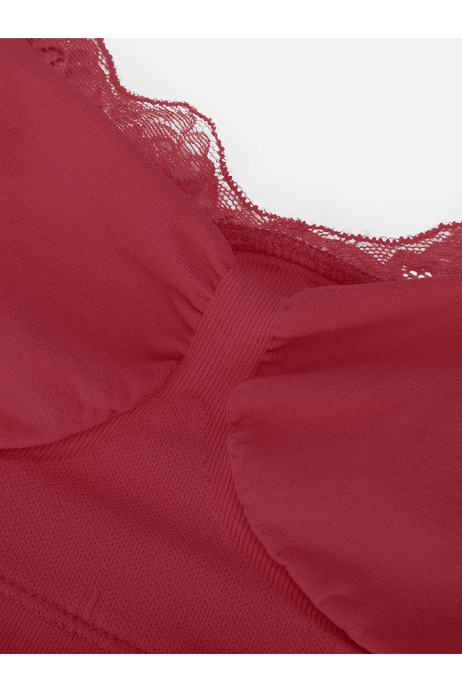 Топ підтримуючий коригуючий з регульованими бретелями та ажурною вставкою від German Volf